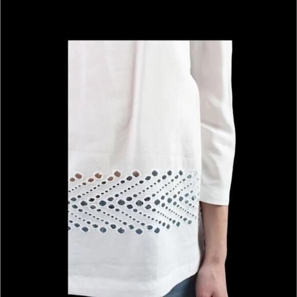 Selected Femme white 7/8 sleeve off the shoulder shirt - Picture 4 of 10